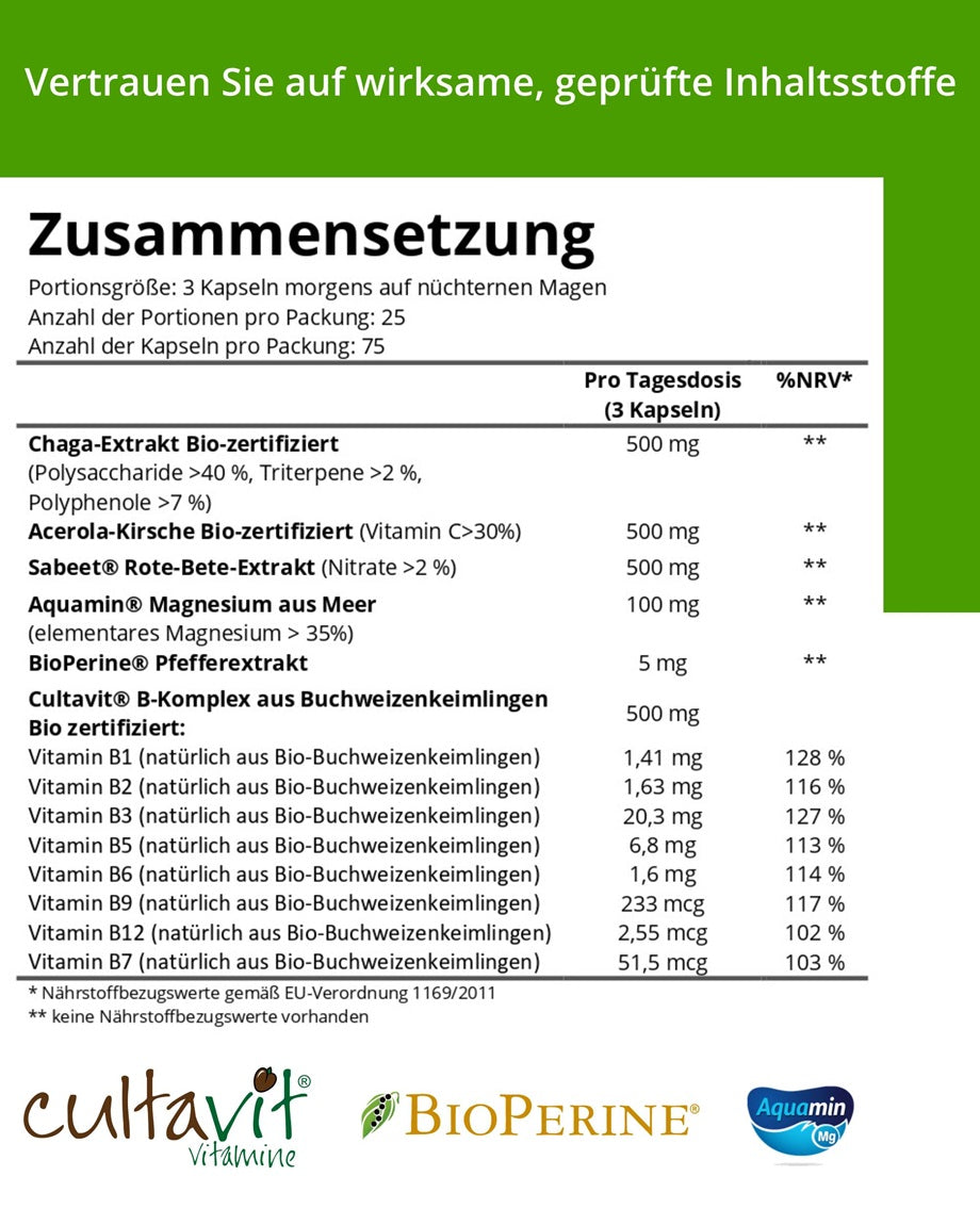 PANAKEYA® Inner Balance – Nahrungsergänzungsmittel (75 Kapseln)